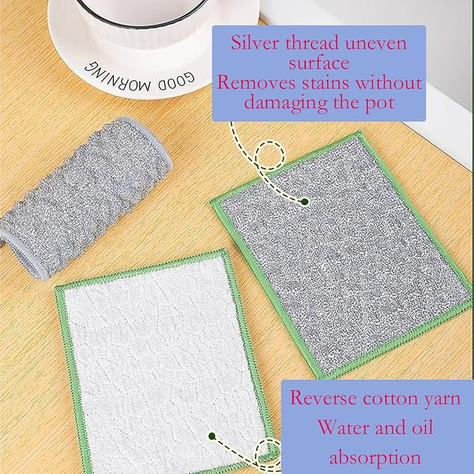 New Scratch-Resistant Multi-Functional Metal Wire Dish Cloth, Double-Sided - Image 7