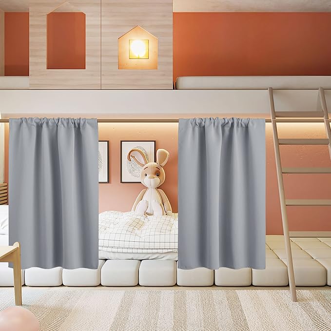 RYB HOME Short Curtains for Living Room Blackout Portable Blinds Shades for by RYBHOME