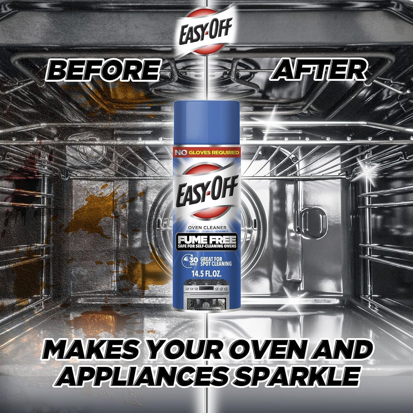Bundle of Easy-Off Fume Free Oven Cleaner Spray, Lemon, 24oz, Removes Grease + Easy Off Heavy Duty Degreaser Cleaner Spray, 32 Ounce