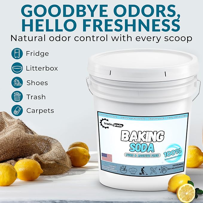 TradeGrade Pure Baking Soda Powder – 45 lb Bucket, Sodium Bicarbonate Powder | - Image 8