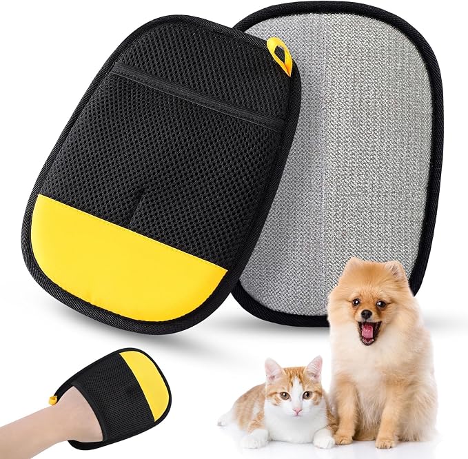 SAWMONG 2Pcs Pet Hair Removal Glove, Fan-Shaped Pet Hair Remover Glove Newly by SAWMONG