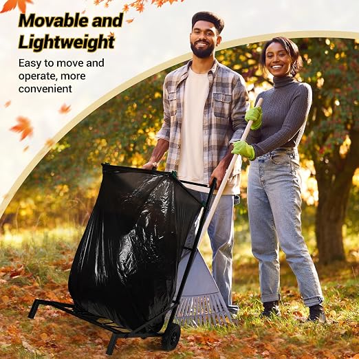 CAROD Trash Bag Holder, Adjustable Metal Leaf Bag Holder from 30-45 Gallon - Image 2