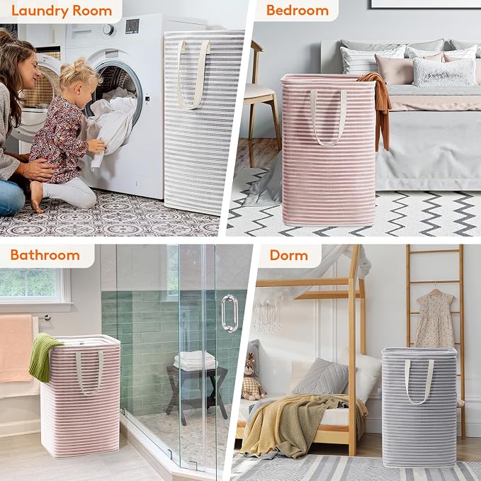 Lifewit 2 Pack Laundry Hamper Large Collapsible Laundry Basket, Freestanding - Image 6