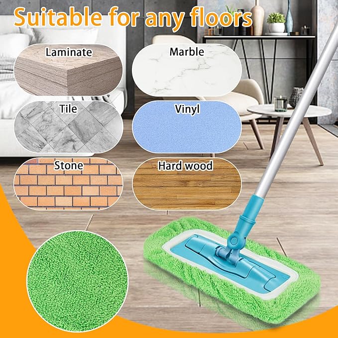 Reusable Dry Sweeping Cloths Microfiber Wet Mop Pads Compatible - Image 4