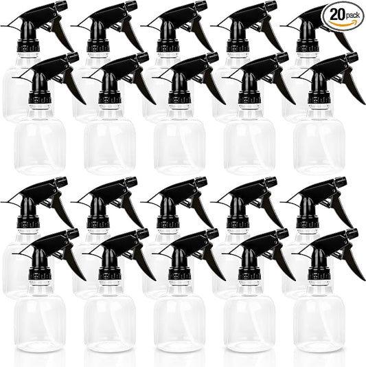 20 Pcs Empty Plastic Spray Bottle 8 OZ Reusable Clear Liquid Container by Unknown