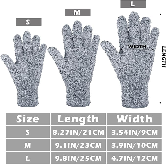 Patelai 3 Pairs Microfiber Plant Dusting Gloves Leaf Cleaning Gloves - Image 3