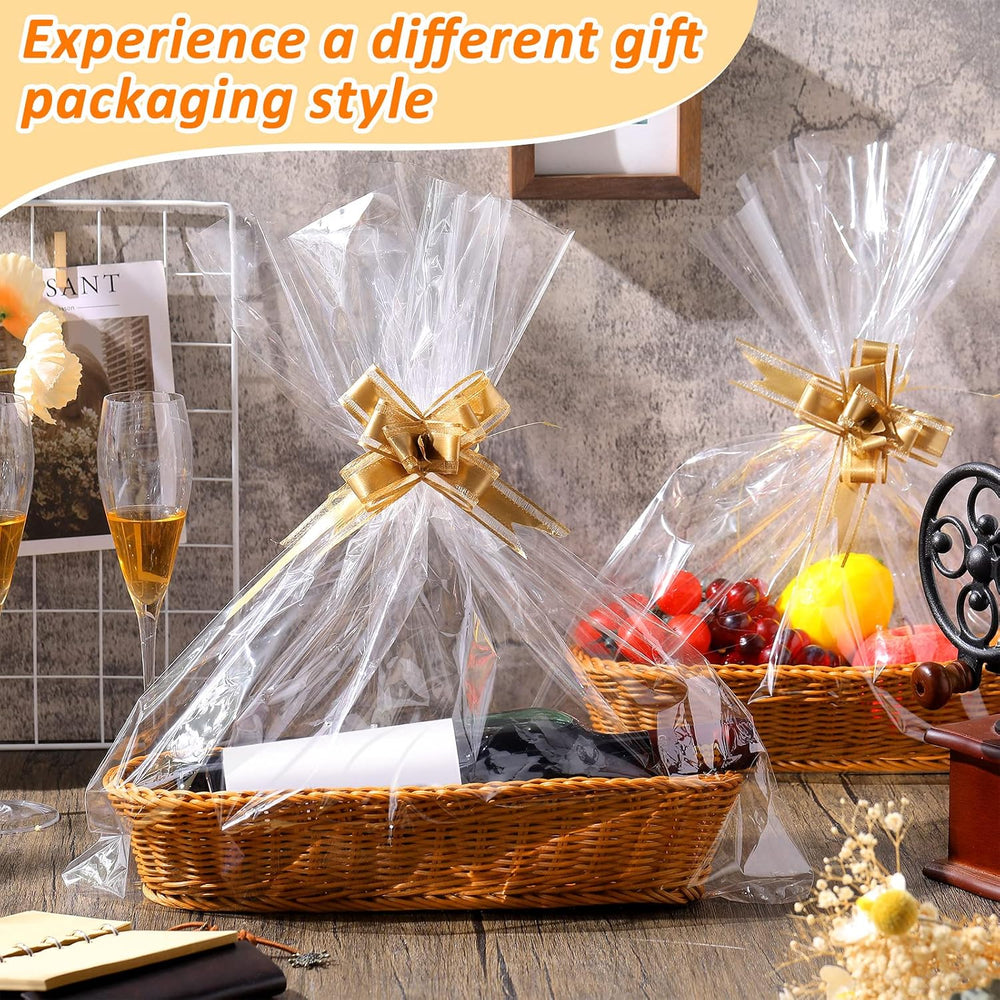 10 Pcs Wicker Bread Baskets for Serving 14 x 5.7 x 3 Inches