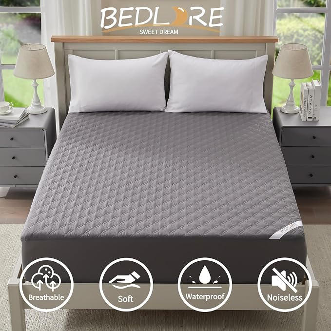 BEDLORE Waterproof Mattress Protector, Noiseless Queen Size Mattress Pad - Image 8