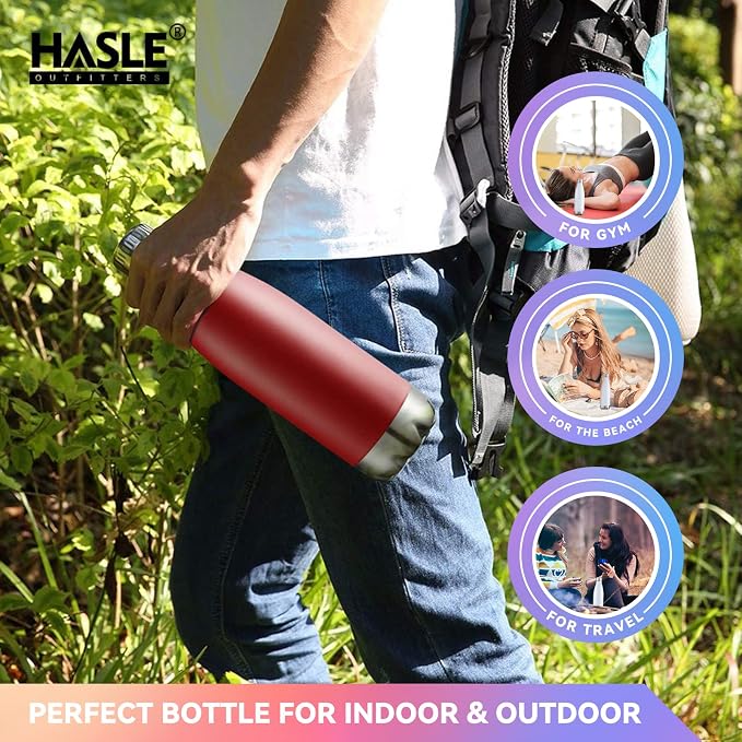 HASLE OUTFITTERS 17oz Stainless Steel Water Bottles Bulk, Vacuum Insulated - Image 6