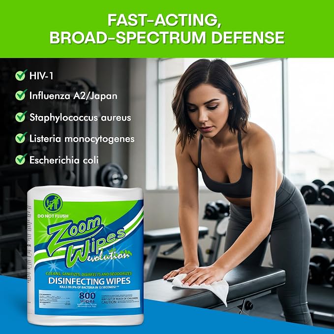 Zoom Evolution Multi-Purpose Antibacterial Wipes, Disinfecting Cleaning & - Image 4