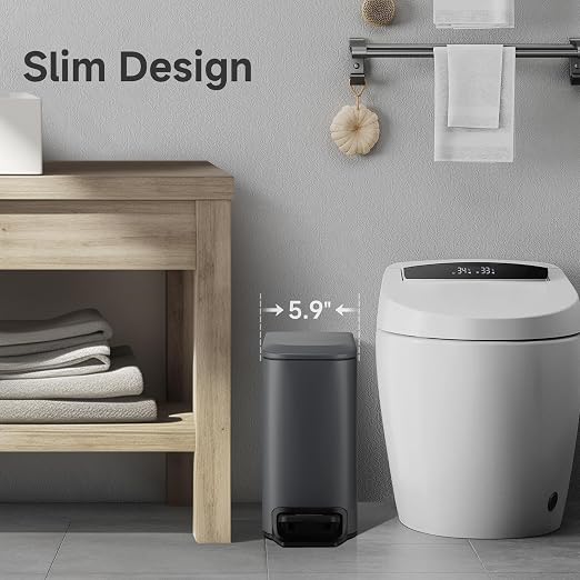 TIPGO Slim Bathroom Trash Can - Image 4