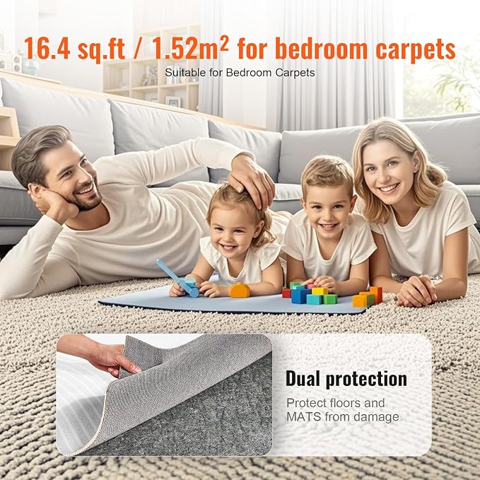 VEVOR - Slip-Resistant Rug Pad - Protective Cushioning Carpet Pad - 5' x 8' - - Image 6