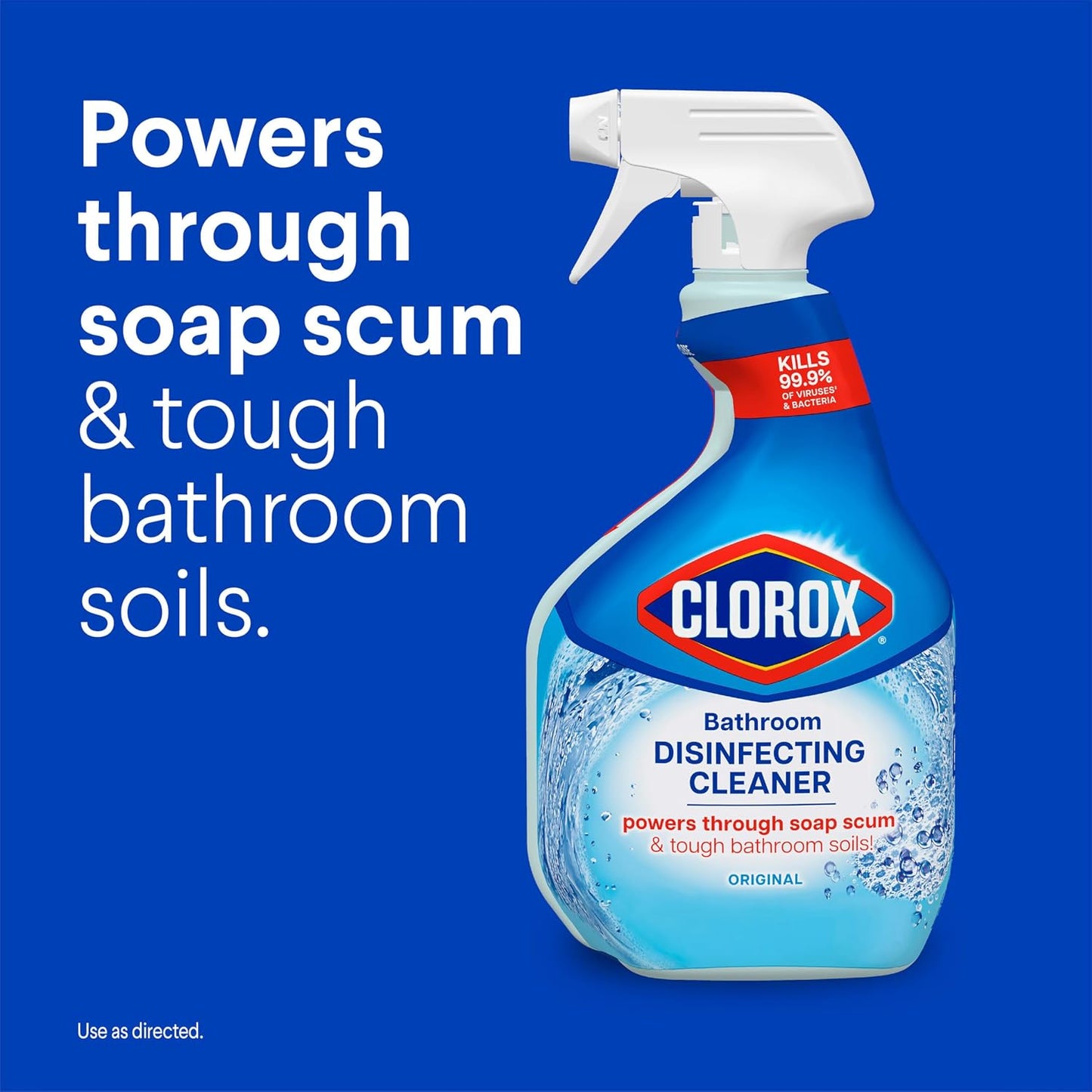 CLOROX Bathroom Disinfecting Cleaner, Original, Spray Bottle, 30 Fl Oz (Pack May Vary)