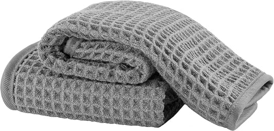 Microfiber Waffle Face Towels, 2 Pieces, Fast Drying, Lint Free by Unknown