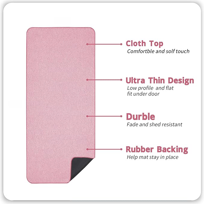 Bath Mat, Ultra Thin Bathroom Runner Rugs, Large Bath Mats - Image 2