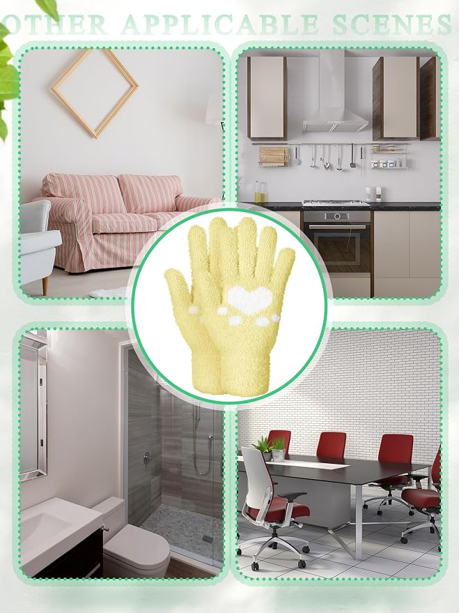 Patelai 3 Pairs Microfiber Plant Dusting Gloves Leaf Cleaning Gloves - Image 7