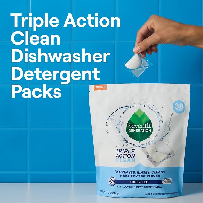 Seventh Generation Triple Action Clean Automatic Dishwasher Detergent Packs - Image 6
