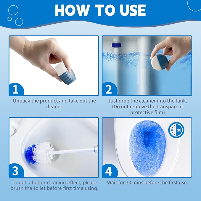 Toilet Bowl Cleaner Tablets, Automatic Toilet Tank Cleaner - Image 4