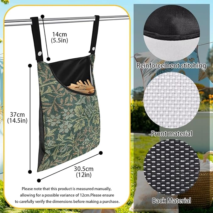 Jumbo Clothespin Organizer Bag 14.5x12 Inches - Image 6