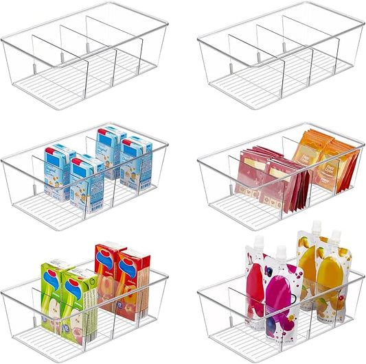 Vtopmart 6 Pack Food Storage Organizer Bins, Cabinet Organization and Storage by Vtopmart