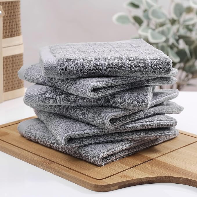Homaxy 100% Cotton Terry Kitchen Dish Cloths, Ultra Soft and Absorbent Dish - Image 8