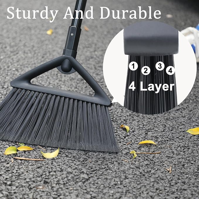 3PCS Heavy Duty Angle Broom, Long Pole Brooms - Image 4