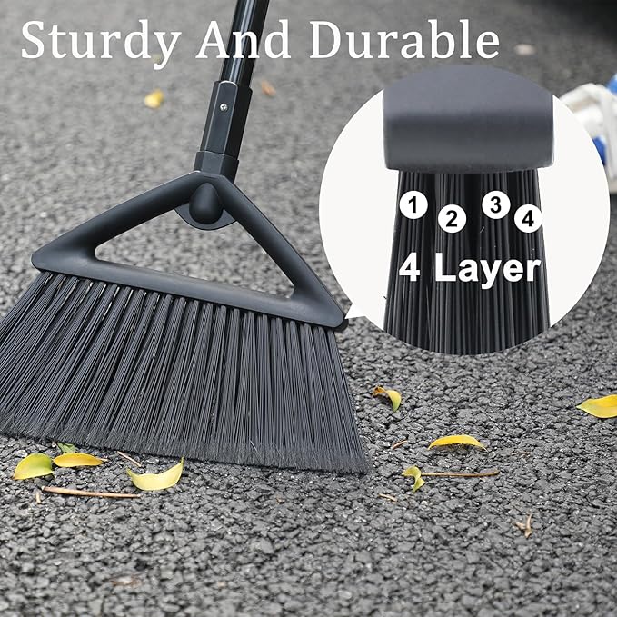 4PCS Heavy Duty Angle Broom, Long Pole Brooms - Image 4