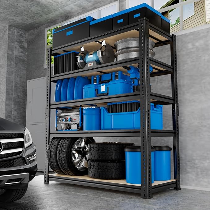 Garage Shelving, 5 Tier Adjustable Metal Organizer Wire Rack - Image 2