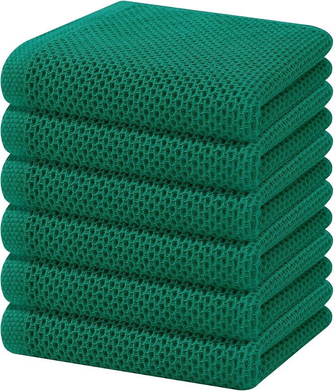 Homaxy 100% Cotton Waffle Weave Kitchen Dish Towels, Ultra Soft Absorbent Quick by Homaxy