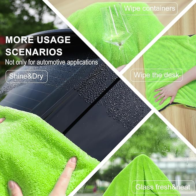 2 Pack XL Car Drying Towel – 1300GSM Ultra Absorbent Microfiber, Twisted Loop - Image 7