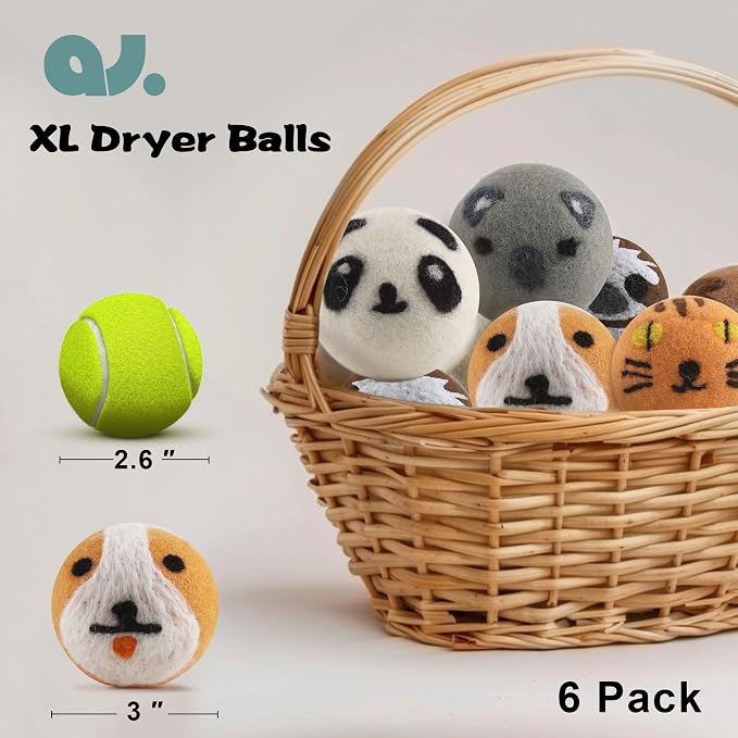 Wool Dryer Balls Laundry Reusable, Natural Eco-Friendly Fabric Softener Reduce - Image 6