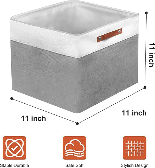 11in Open Fabric Storage Basket - Image 2