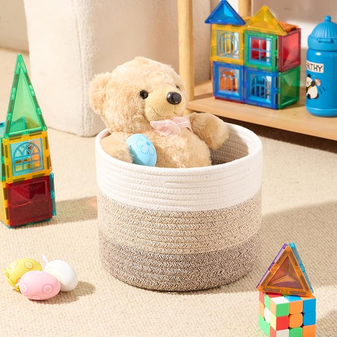 Small Basket for Organizing | Cube Shelf Closet Storage Baskets | 9.7×9.7×7.1” - Image 4