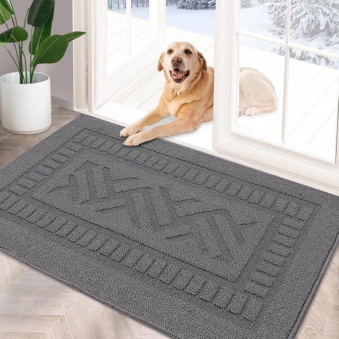 FONEYI Indoor Doormat, Front Back Door Mat Rubber Backing Non Slip Door Mats by FONEYI