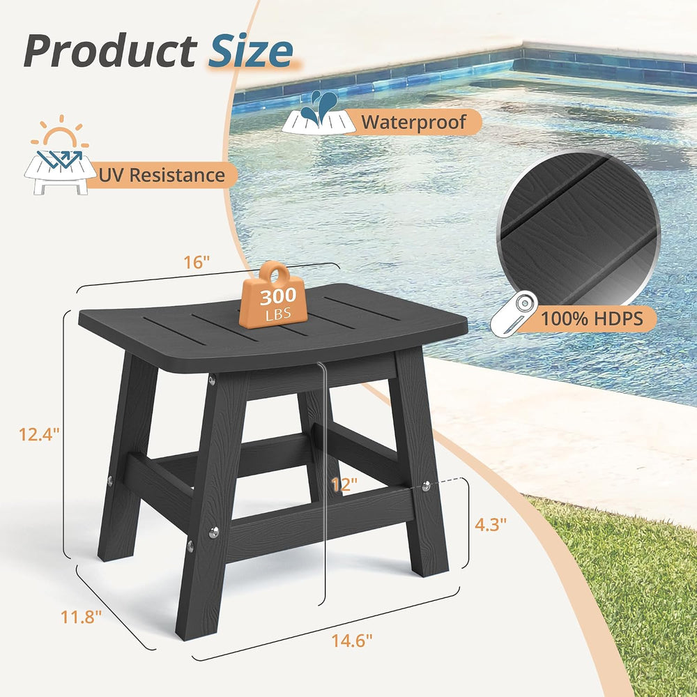 LUE BONA Outdoor Adirondack Ottomans, Footrest Footstool, Outdoor Foot Rest f...