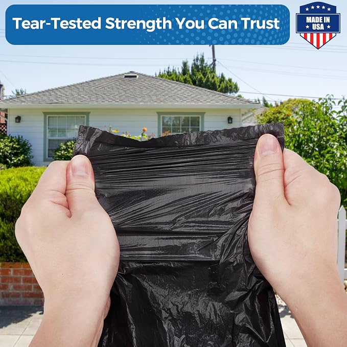 Fuxury 55-60 Gallon Trash Bags Heavy Duty, 38 x 58" Extra Large Black Trash Bags - Image 4