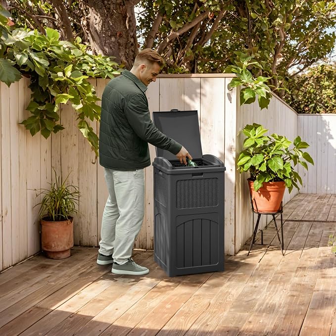 YESHOMY 2 Pack Outdoor Trash Can - Image 6