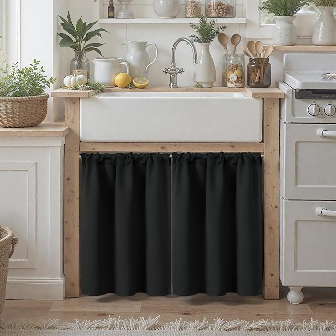 BGment Black Curtains 36 Inches Long - Image 2