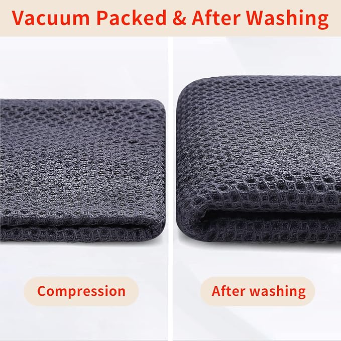 Homaxy 100% Cotton Waffle Weave Kitchen Dish Towels, Ultra Soft Absorbent Quick - Image 7