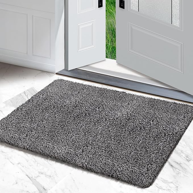 Premium Microfiber Indoor Door Mat – 24"x36" Washable Entry Mat, Waterproof by RugMast