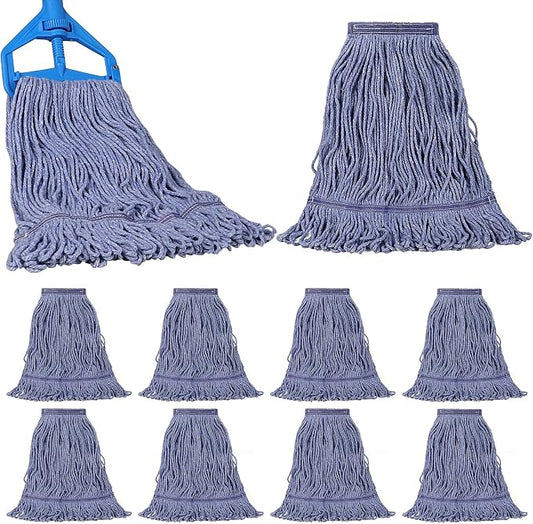 JERIA 8 Pack Heavy Duty Mop Head Replacements, String Mop Head by JERIA