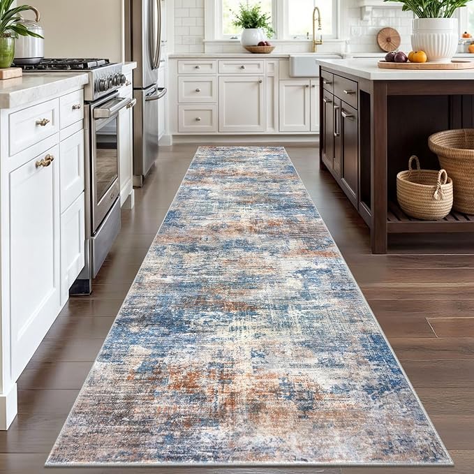 IOHOUZE Abstract Runner Rug 3x12 Ft Washable Runners - Image 2