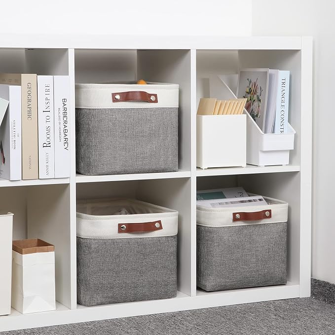 DULLEMELO Storage Baskets for Organizing, Rectangular Fabric Storage Bins - Image 7