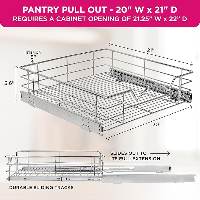 HOLDN’ STORAGE Heavy-Duty Premium Collection Pull Out Cabinet Organizer - Image 3