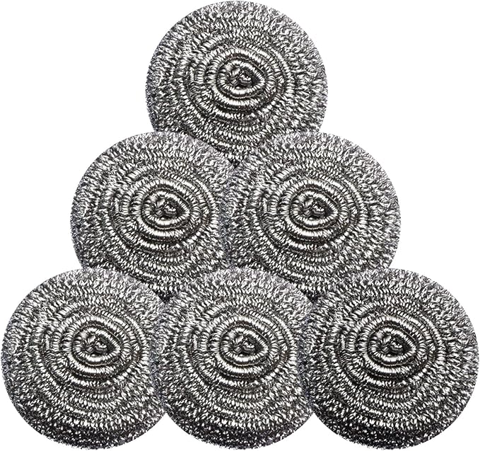 Stainless Steel Scrubber Scrubbing Scouring Pad Sponges Clean Pot Pan and Steel by GUEICN