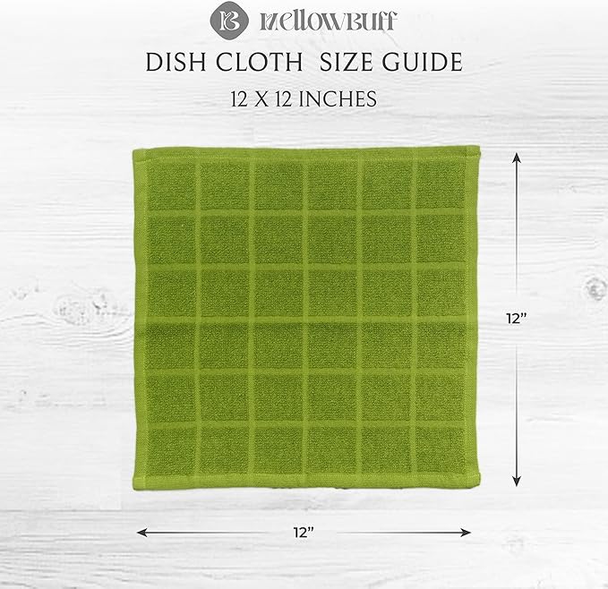 100% Cotton Terry Dish Cloth & Dish Towel, 6 Pack, Super Soft and Absorbent - Image 4