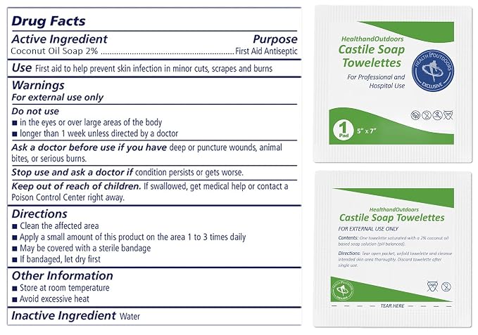 HAO Castile Soap Cleansing Towelettes 125 Count Refreshing Scented Wipes White - Image 3