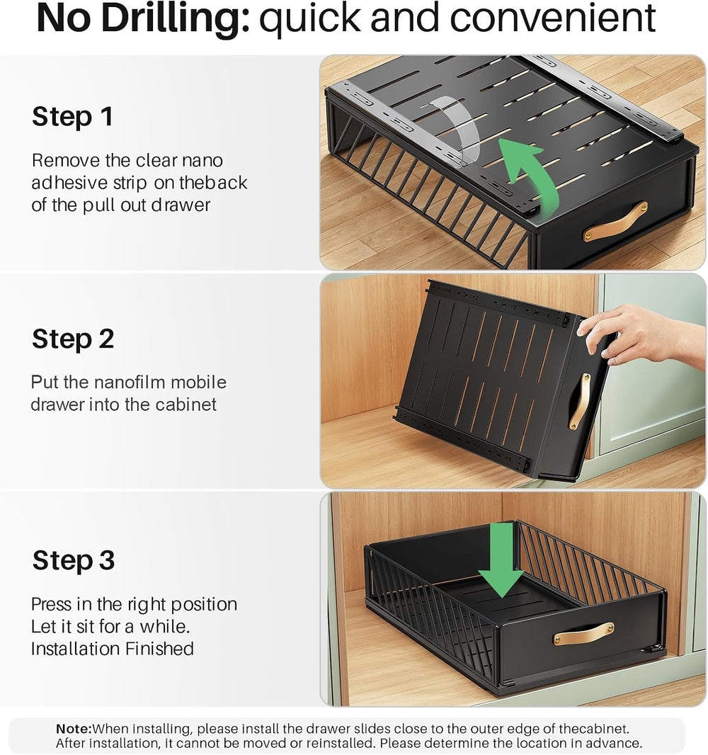 Pull out Cabinet Organizer,Heavy Duty Slide out Pantry Shelves Drawer Storage...