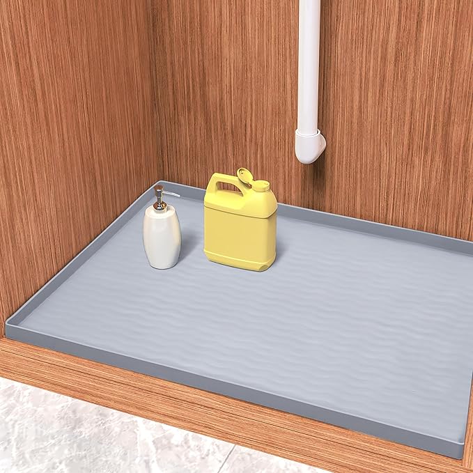 URMONA Waterproof Silicone Under Sink Mat 37'' x 22'' Shelf Liner by URMONA