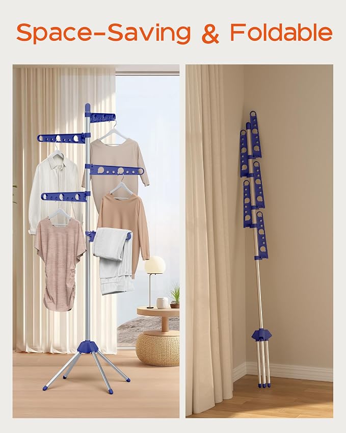 Clothes Drying Rack Foldable, 70.9 inch Tripod Drying Rack - Image 3
